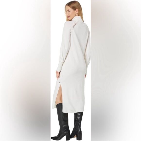 Ted Baker  Malorri Knit Midi Dress in Cream Size 8/10 - Picture 4 of 9